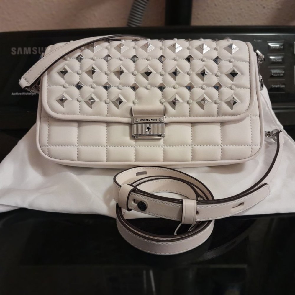 Michael Kors white studded purse